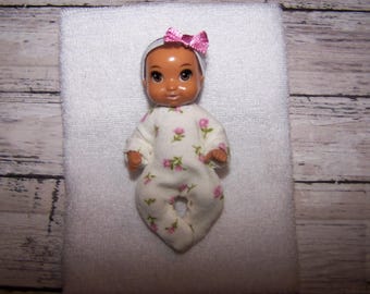 Handmade Krissy Doll Clothes Floral Sleeper & Headband for Fashion Doll Baby