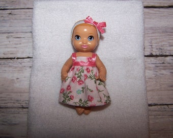 Handmade Krissy Doll Clothes Floral Dress & Headband for Fashion Doll Baby