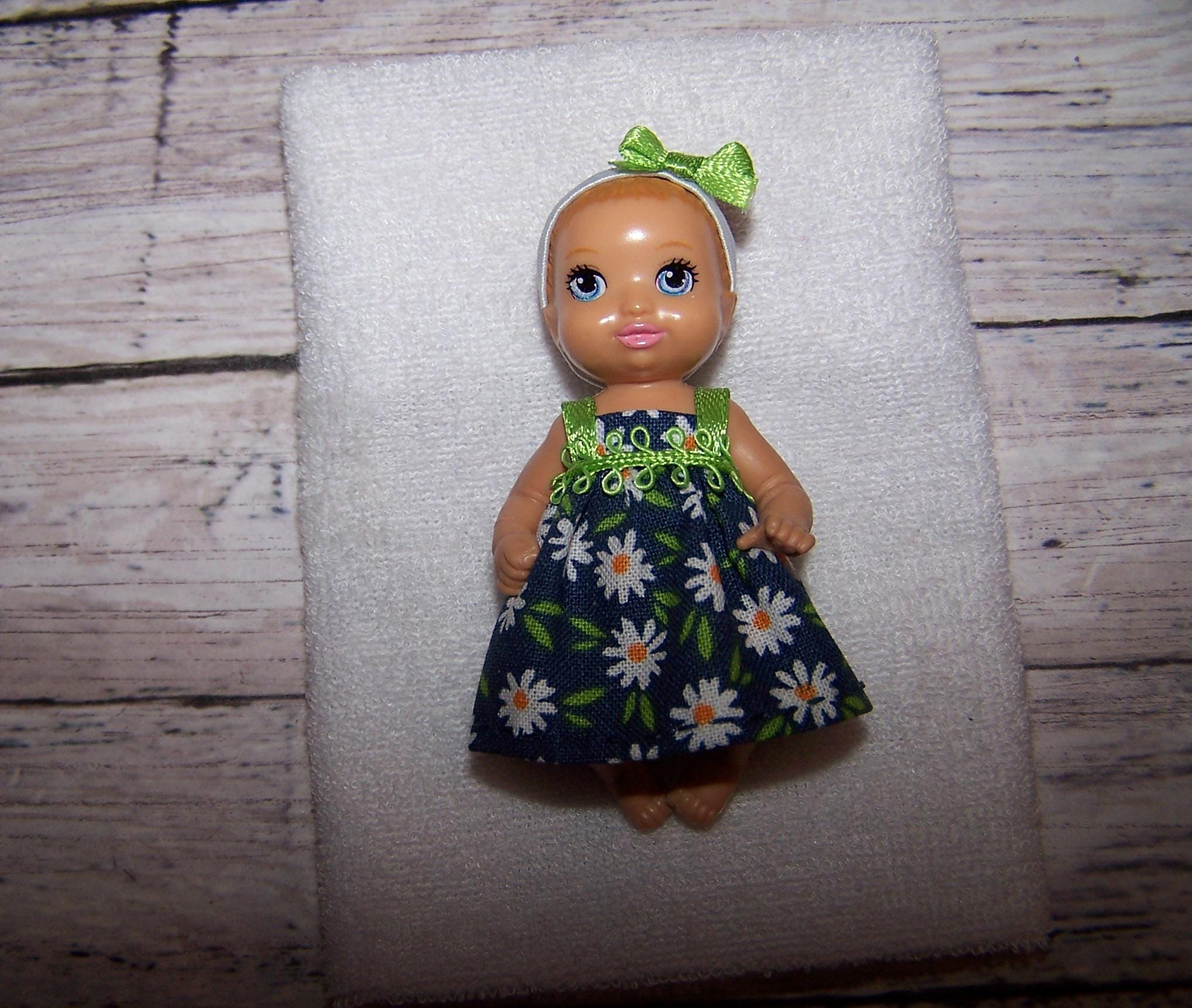 Handmade Krissy Doll Clothes Floral Dress & Headband for Fashion Doll Baby