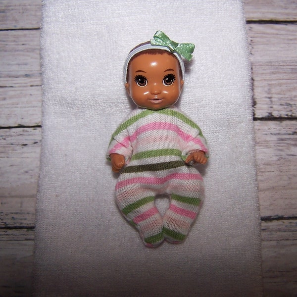 Handmade Krissy Doll Clothes Striped Sleeper & Headband for Fashion Doll Baby