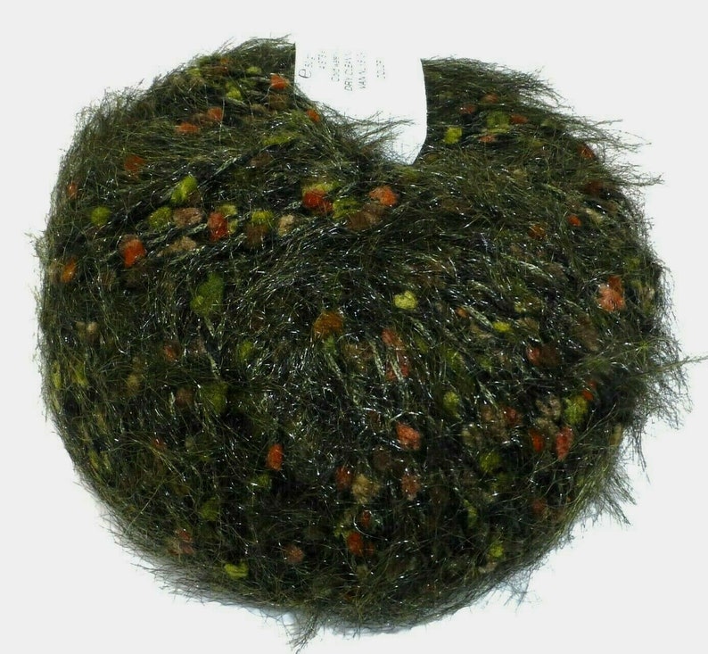 Trendsetter Yarns Fuzzy Specialty Yarn Olive Green Variegated Etsy