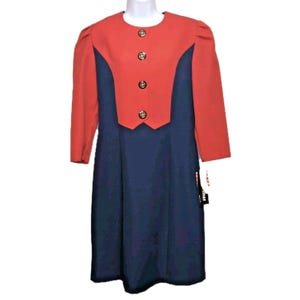 red and blue colorblock dress Blue & Red Colorblock USA Food Picnic Cotton Midi Tank Dress Queen of Sparkles
