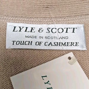 Vtg Lyle & Scott Scotland Touch of Cashmere Waistcoat Vest Mens M Parchment NWT image 3