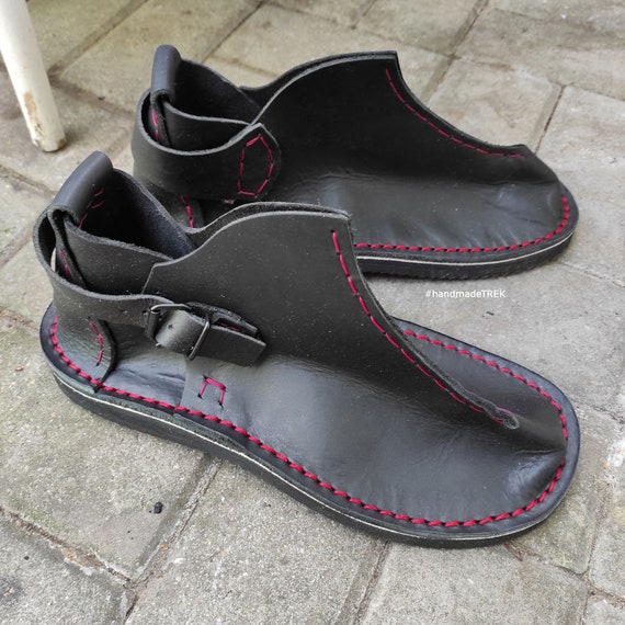 Black With Medieval Leather Vagabond Shoes by TREK - Ireland