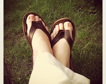 Leather TREK flip flop Japan Womens flip flops
