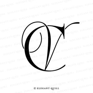 Dansgolvsmonogram, bröllopslogotyp, bröllopsmonogram, VC, CV