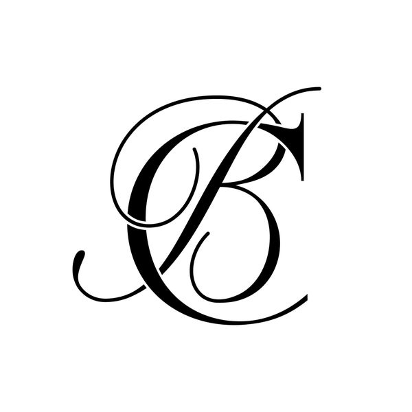 Monogramm SVG, SVG-Dateien für Cricut, Hochzeit Monogramm Logo, BC, CB