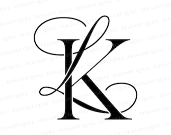 Name Initials Logo, Company Initials Logo, Monogram Logo, LK, KL