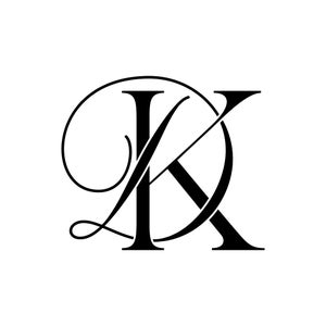 Monogram SVG, Svg Files for Cricut, Wedding Monogram Logo, DK, KD image 1