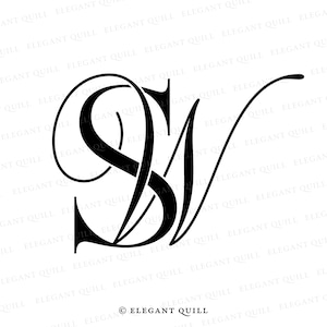 Personal Logo Initials, Logo of Initials, Monogram Logo, WS, SW