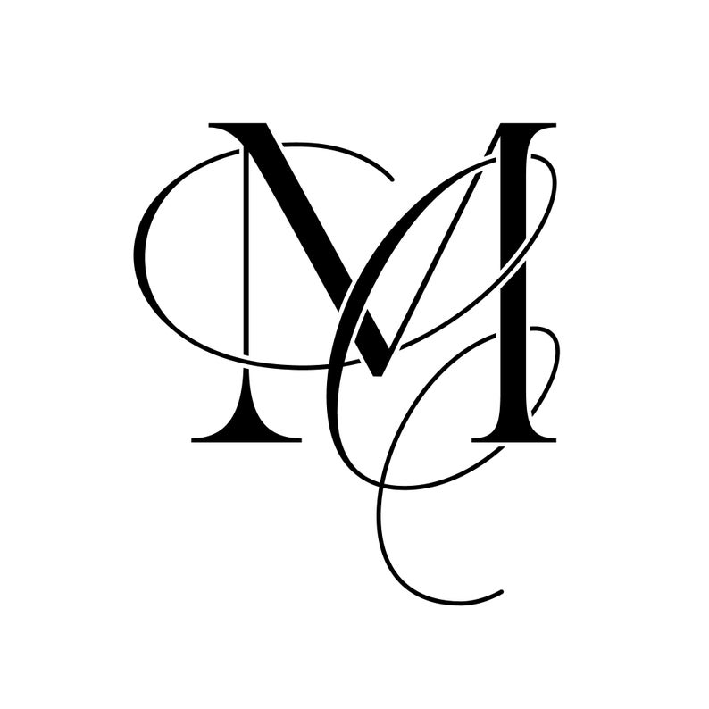 Wedding Logo Monogram, Wedding Initials, Dance Floor Monogram, CM, MC ...