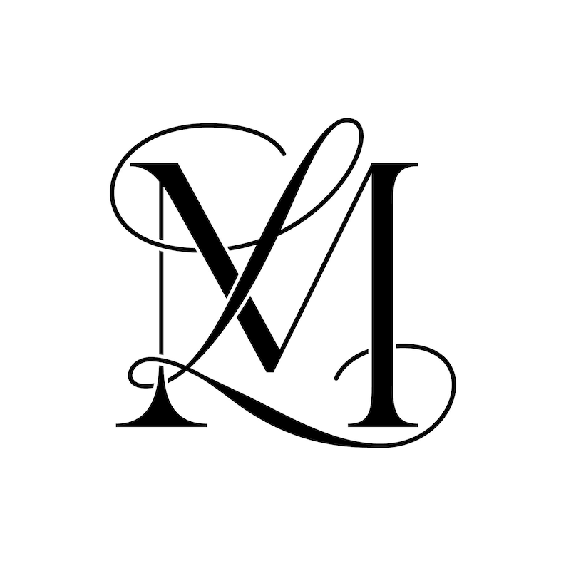 Calligraphy Logo, Boutique Logo Design, Business Logo, LM, ML image 1