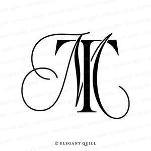 Monogram SVG, Svg Files for Cricut, Wedding Monogram Logo, MT, TM
