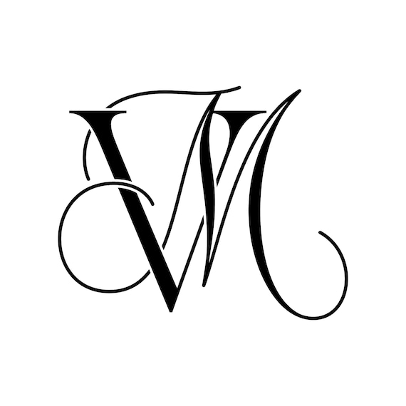 Download Monogram Svg Svg Cut Files Digital Wedding Monogram Logo Etsy