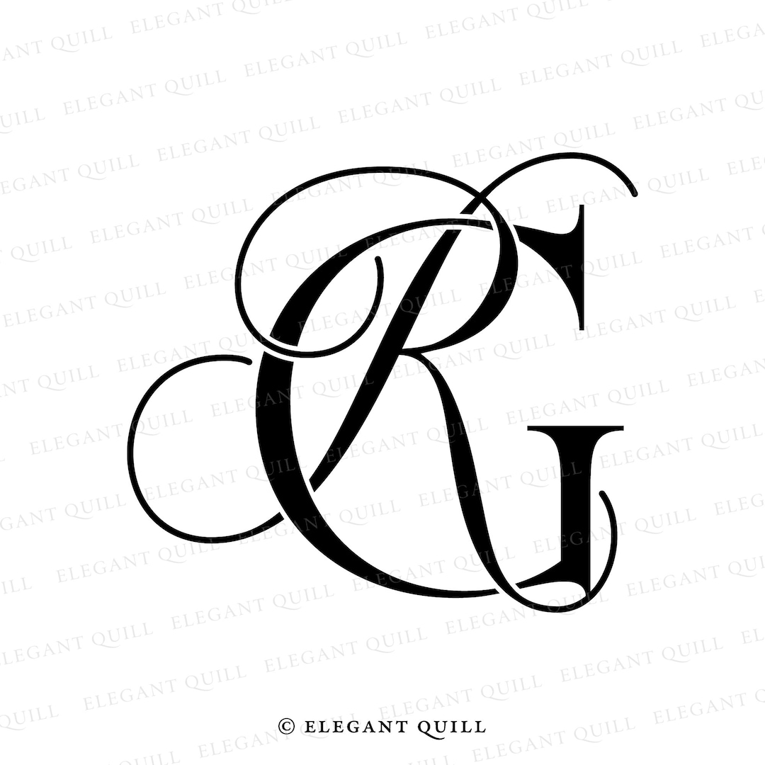 Lettermark Logo, Typography Logo, Monogram Logo, RG, GR - Etsy