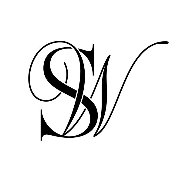 Iniziali del logo personale, logo delle iniziali, logo del monogramma, WS, SW