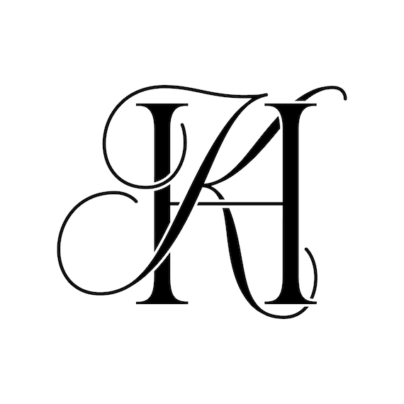Lettermark Logo Typography Logo Monogram Logo KH HK 