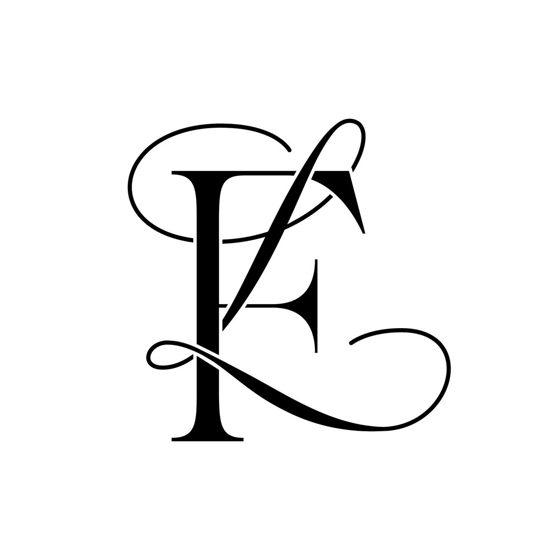Monogram Business Logo Modern Logo Design Premade Logo LF - Etsy