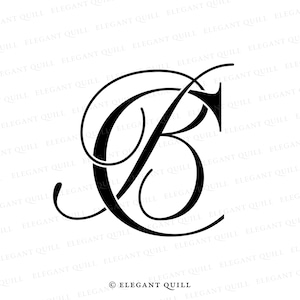 May include: Black and white monogram of the letters "B" and "C" intertwined in a decorative script font. The letters are stylized with flourishes and curves. The monogram is set against a white background.