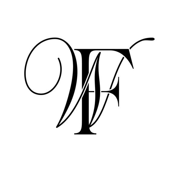 Dance Floor Monogram Wedding Logo Wedding Monogram WF FW - Etsy