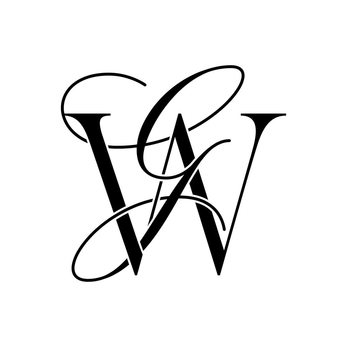 Calligraphy Logo Boutique Logo Design Business Logo GW WG - Etsy