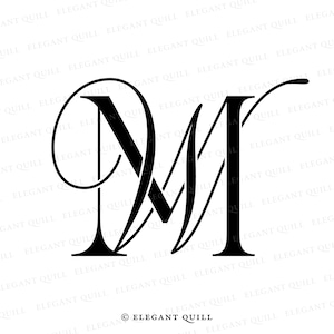 Progettazione del logo aziendale, logo predefinito, logo monogramma, WM, MW