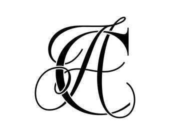 Wedding Monogram Logo, MQ Initials – Elegant Quill