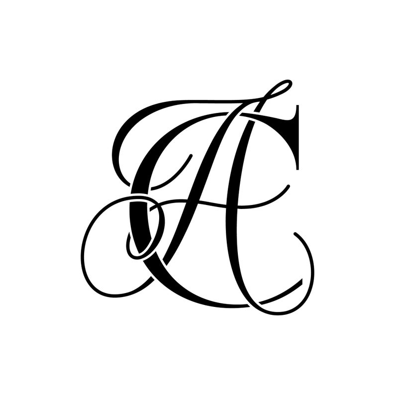 Wedding Logo Monogram, Digital Download, Wedding Logo Design, AC, CA - Etsy