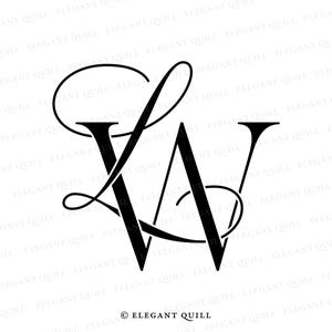 Wedding Monogram Initials, Wedding Logo, Wedding Monogram, LW, WL