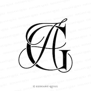 Wedding Logo, Wedding Monogram, Dance Floor Monogram, AG, GA