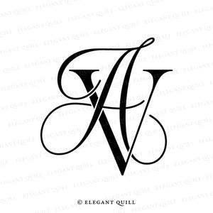 Name Initials Logo, Company Initials Logo, Monogram Logo, AV, VA