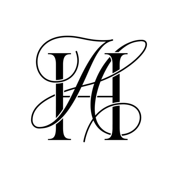 Wedding Monogram Initials, Wedding Logo, Wedding Monogram, HH