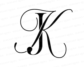 Feminine Logo, Elegant Logo, Business Logo Design, KJ, JK