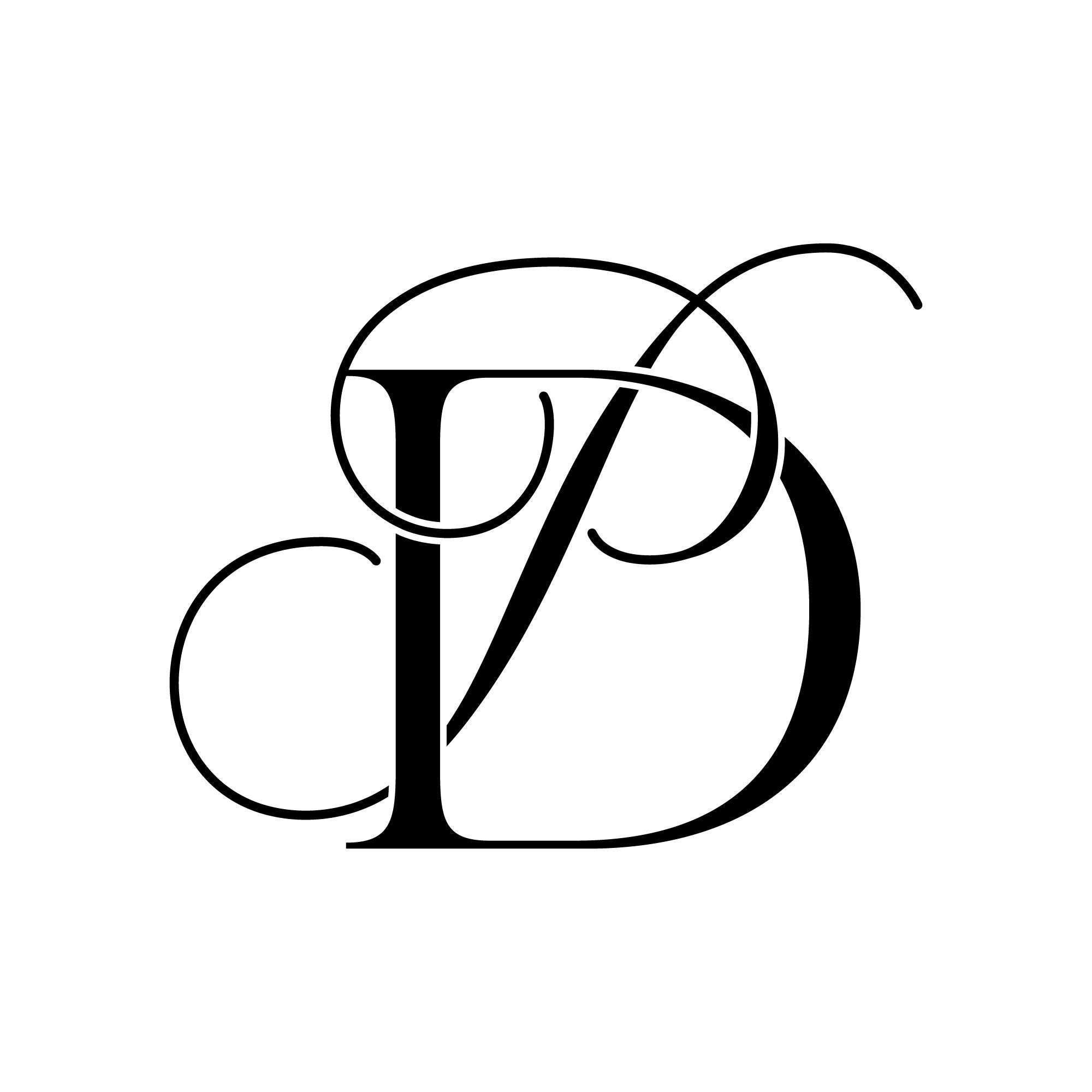 Letters dp logo with black and white negative Vector Image