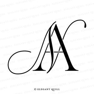 Wedding Logo Monogram, Digital Download, Wedding Logo Design, NA, AN