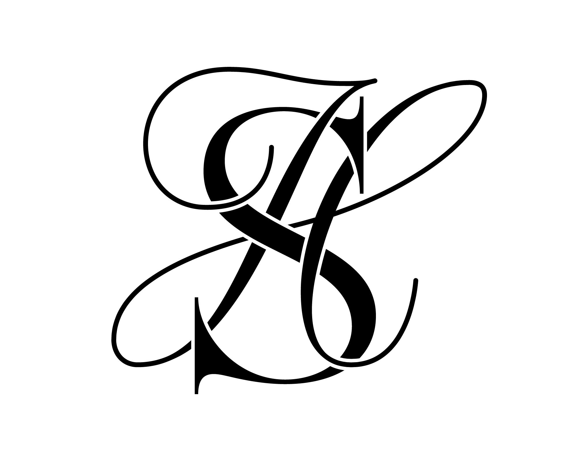 Monogram Business Logo, Modern Logo Design, Premade Logo, HS, SH - Etsy