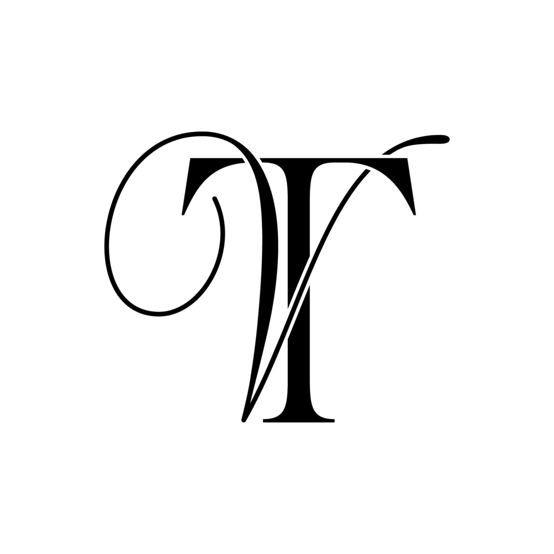 Feminine Logo, Elegant Logo, Business Logo Design, VT, TV Etsy