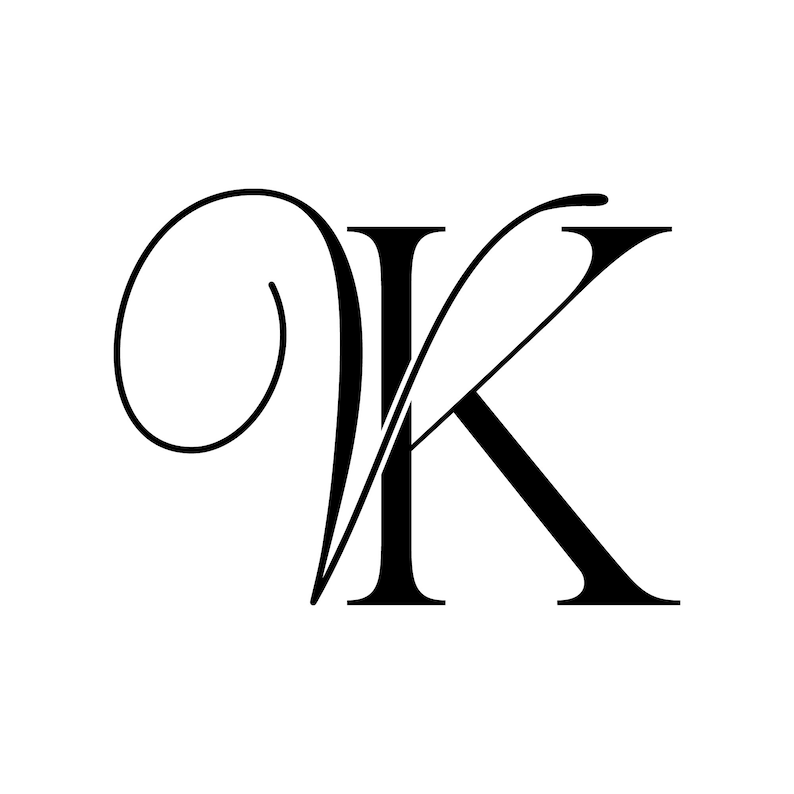 Monogram Business Logo Modern Logo Design Premade Logo VK - Etsy