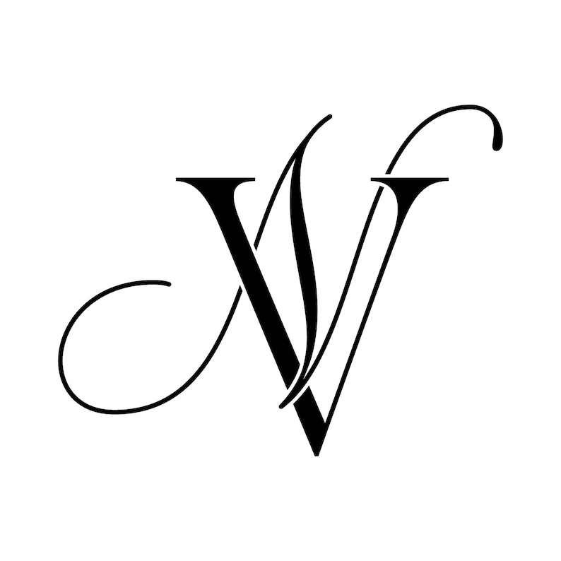 Lettermark Logo, Typography Logo, Monogram Logo, NV, VN image 1