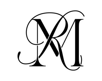 Wedding Logo Monogram, Digital Download, Wedding Logo Design, RM, MR