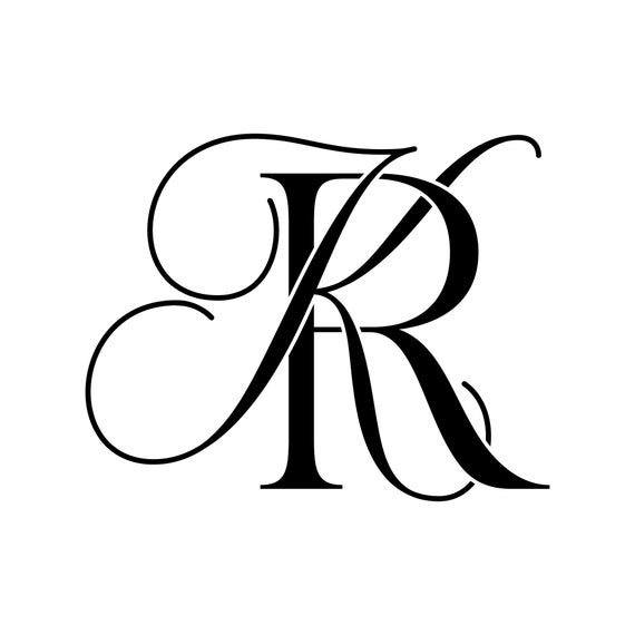 Wedding Monogram Initials Wedding Logo Wedding Monogram KR 