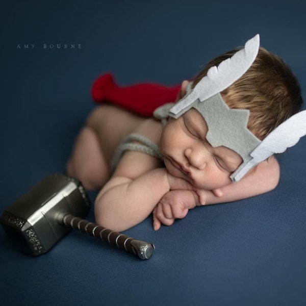 Preemie or Newborn Thor Inspired Costume - Newborn Superhero Costume - Superhero Cape - Photography Prop - Character - Halloween Costume