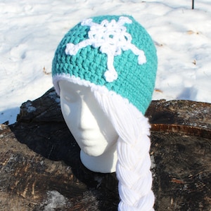 Frozen Elsa Snowflake Hat Pattern (PDF)