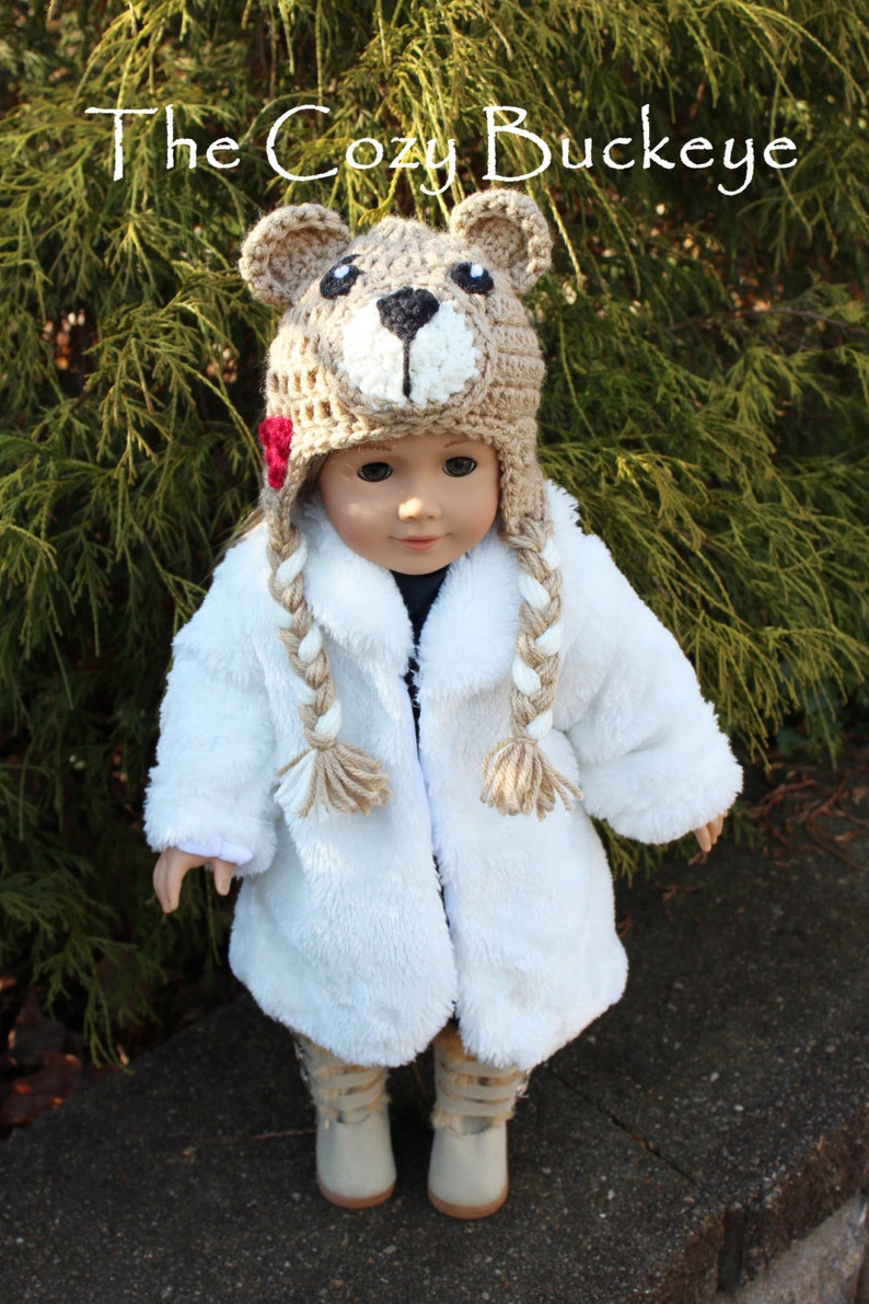 Teddy Bear Animal Hat for an American Girl Doll 18 inch Doll | Etsy