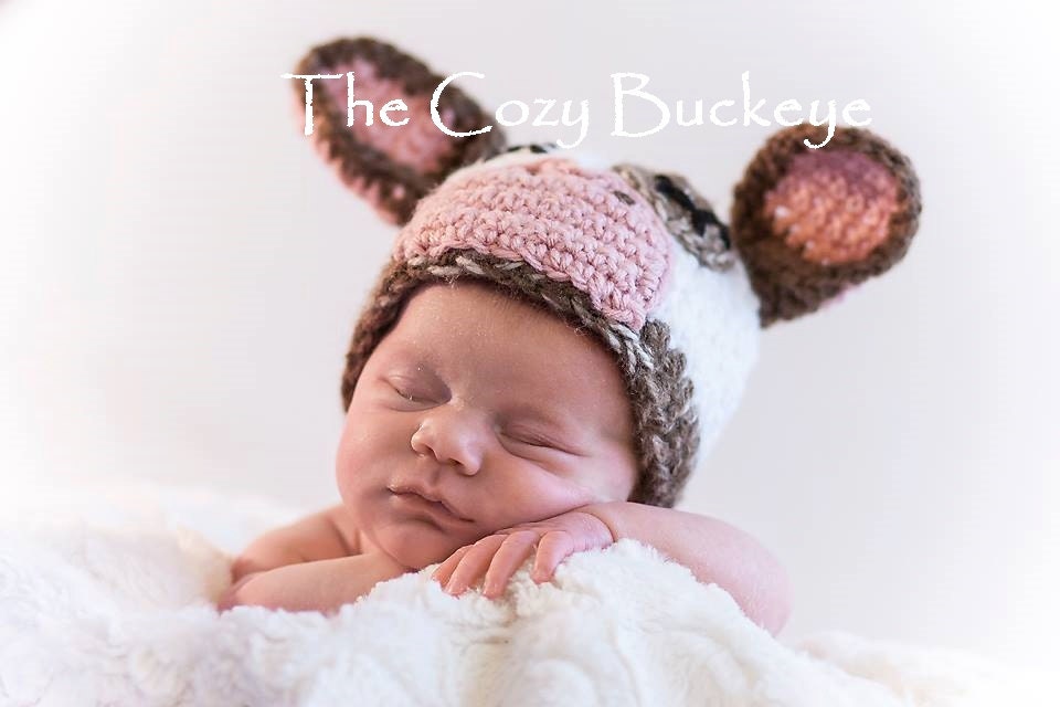 Newborn Brown Cow Hat Animal Character Hat Photography Prop | Etsy