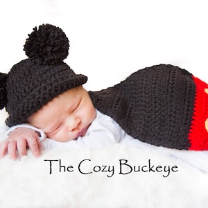 CROCHET PATTERN - Newborn Mouse Hat & Cape Set - Newborn Prop