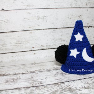CROCHET PATTERN Newborn Wizard Mouse Hat and Cape Set Photography Prop Wizard Costume image 5