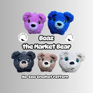 L'ours Boaz l'ours du marché / Modèle au crochet PDF uniquement / Création rapide du marché / Ours brun, ours noir, ours polaire
