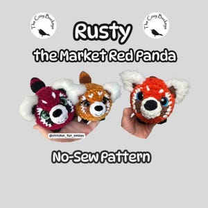 Crochet Red Panda Pattern: Rusty the Market Red Panda Crochet Pattern Amigurumi (PDF Pattern)