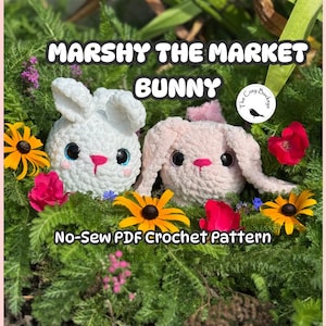 Marshy the Market Bunny / PDF Crochet Pattern Only / Quick Market Make